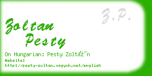 zoltan pesty business card